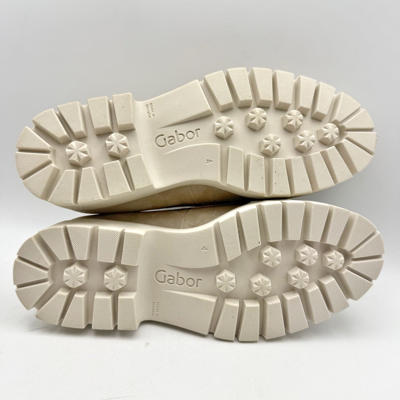 Gabor Womens 22.453 Platform Loafers UK 4 US 6.5 Beige Suede NWOB