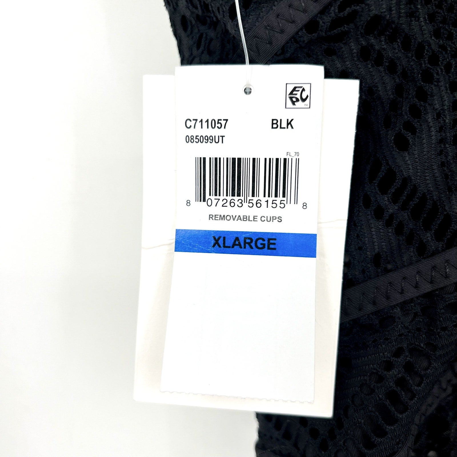 BECCA Womens Color Play Crochet Plunge One Piece Swimsuit XL Black NWT