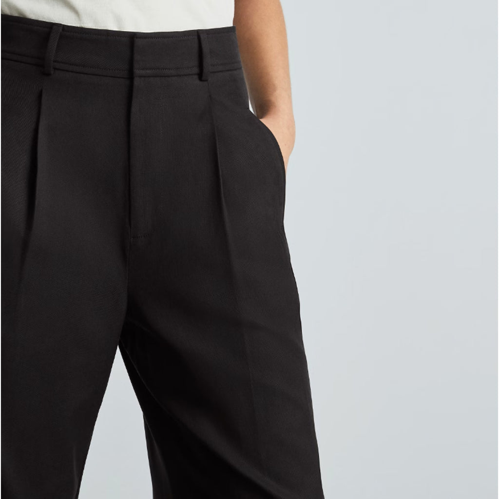 Everlane Womens The Way-High Drape Pants Size 16 30" Inseam Pleated Black NWT