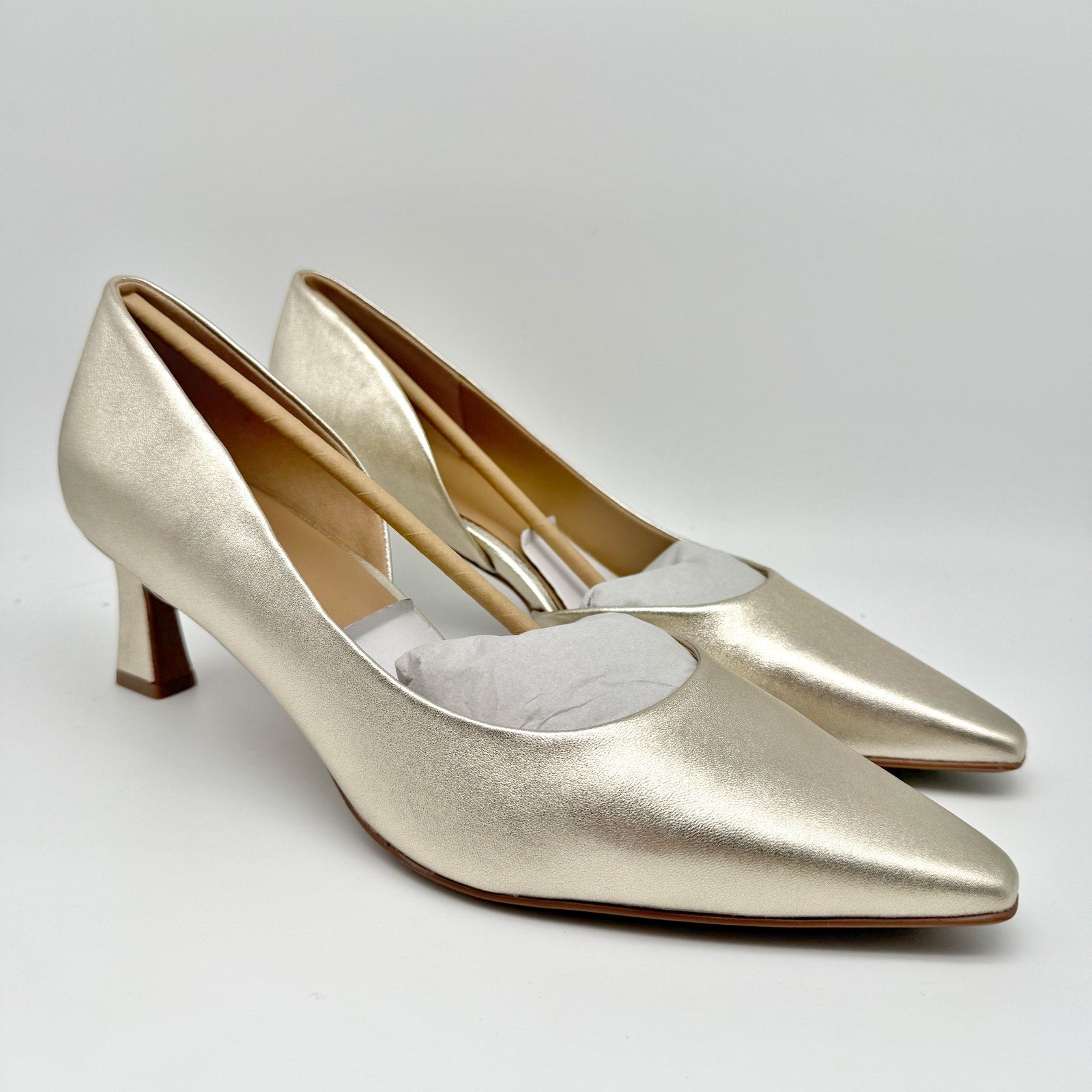 Naturalizer Womens Dalary Pumps Size 12 M EU 43 Champagne Gold Leather NIB