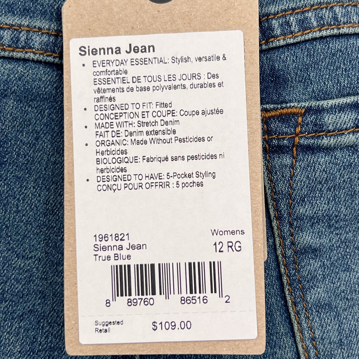 PRANA Womens Sienna Skinny Jeans Size 12 31x31 True Blue Stretch Mid Rise NWT