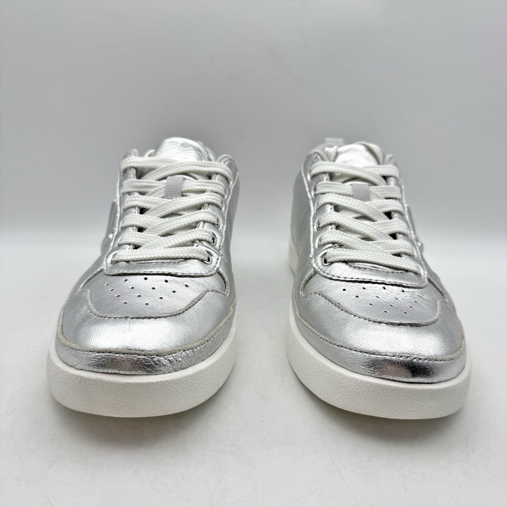 Vionic Womens Elise Casual Sneakers US 8.5 EU 39 Silver Leather NIB
