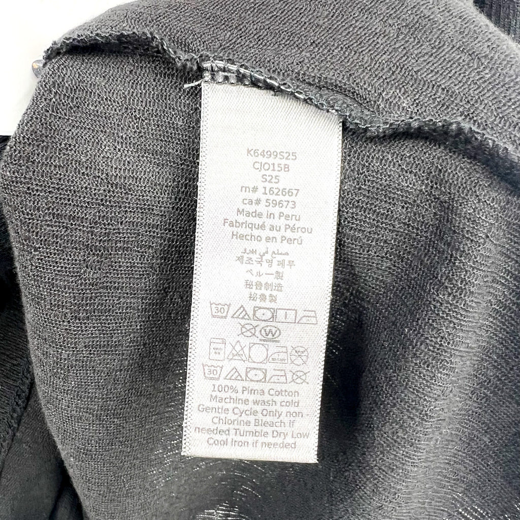 JOHN VARVATOS Men's Walden Henley Shirt Large Black Long Sleeve NWT