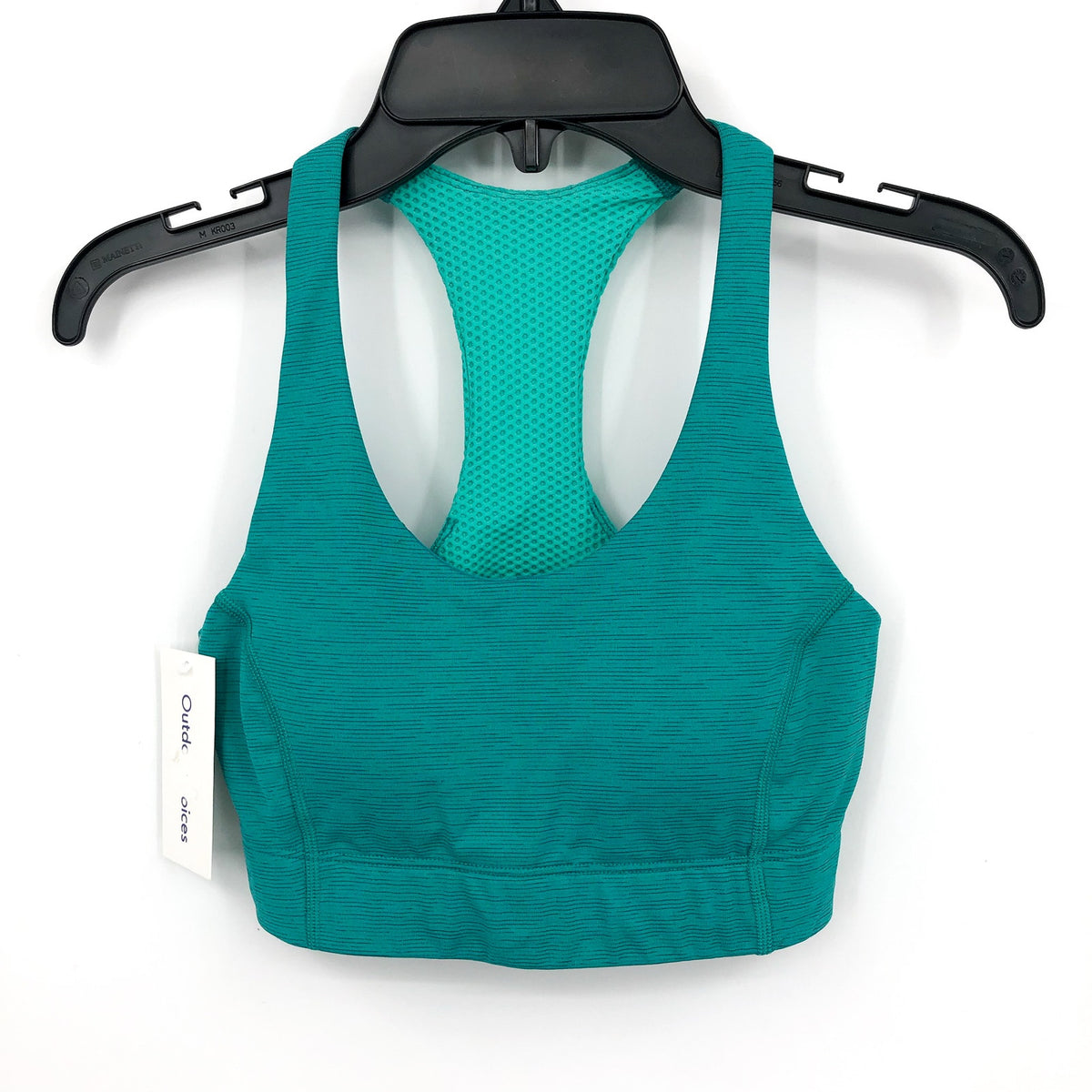 OUTDOOR VOICES Womens Doing Things Sports Bra XXS Green Peacock Racerback NWT