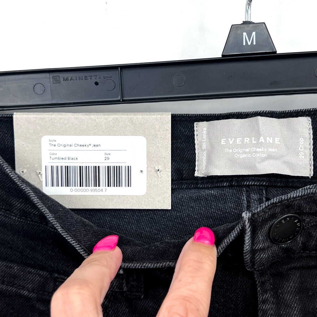 EVERLANE Womens The Original Cheeky Jeans Size 29 Tumbled Black 26.5" Inseam NWT