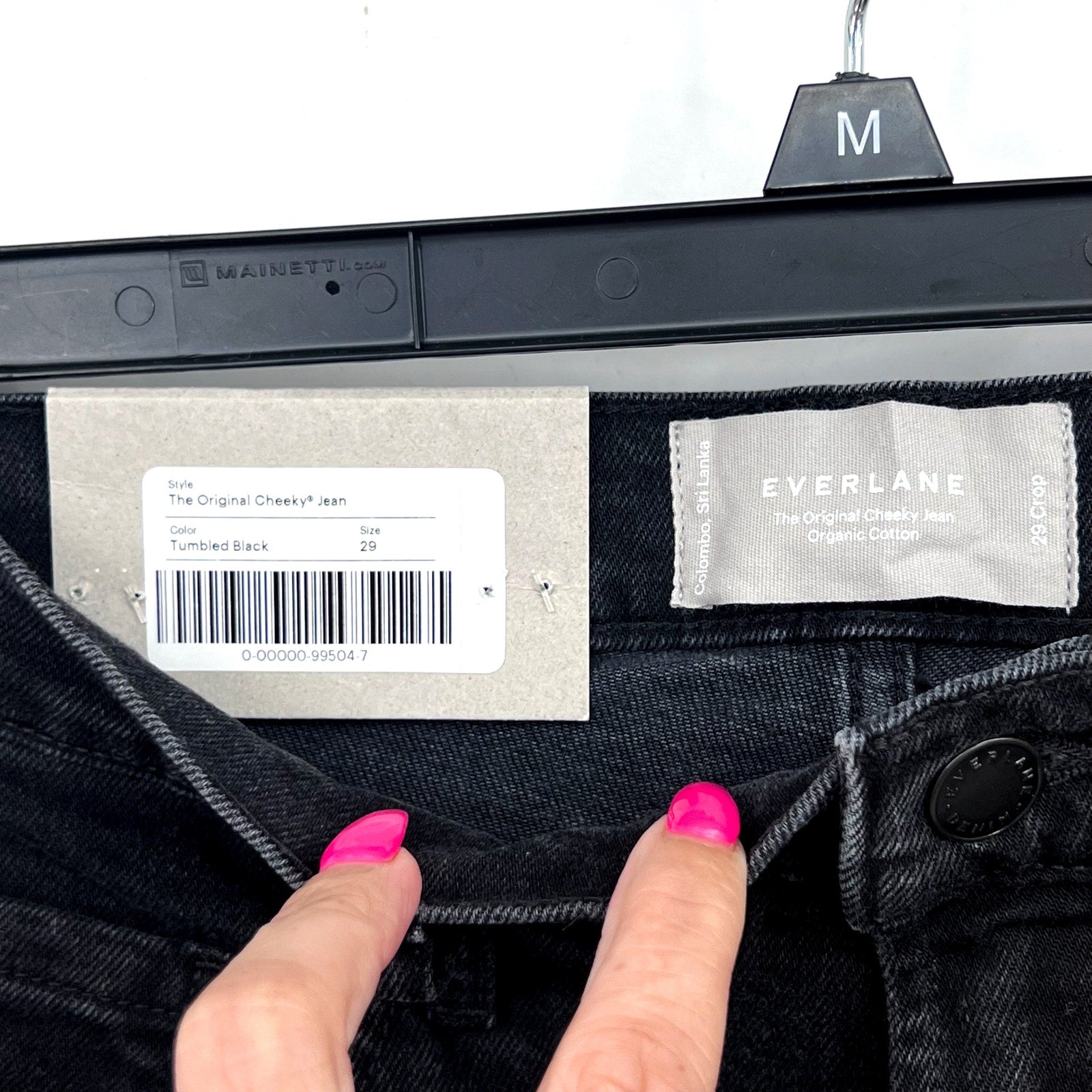EVERLANE Womens The Original Cheeky Jeans Size 29 Tumbled Black 26.5" Inseam NWT