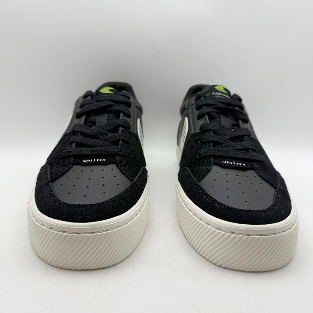 CARIUMA Mens Vallely Low Top Sneakers Size 9.5 Black Leather Suede NWOB