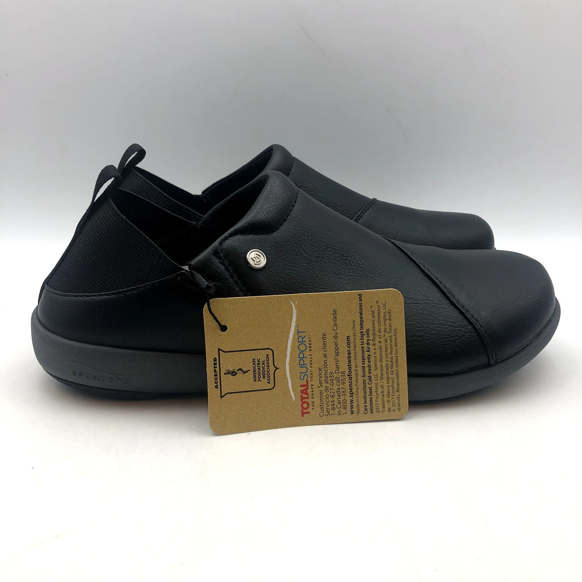Spenco Womens Brooklyn Convertible Casual Sneakers Size 6 Black Slip On NIB