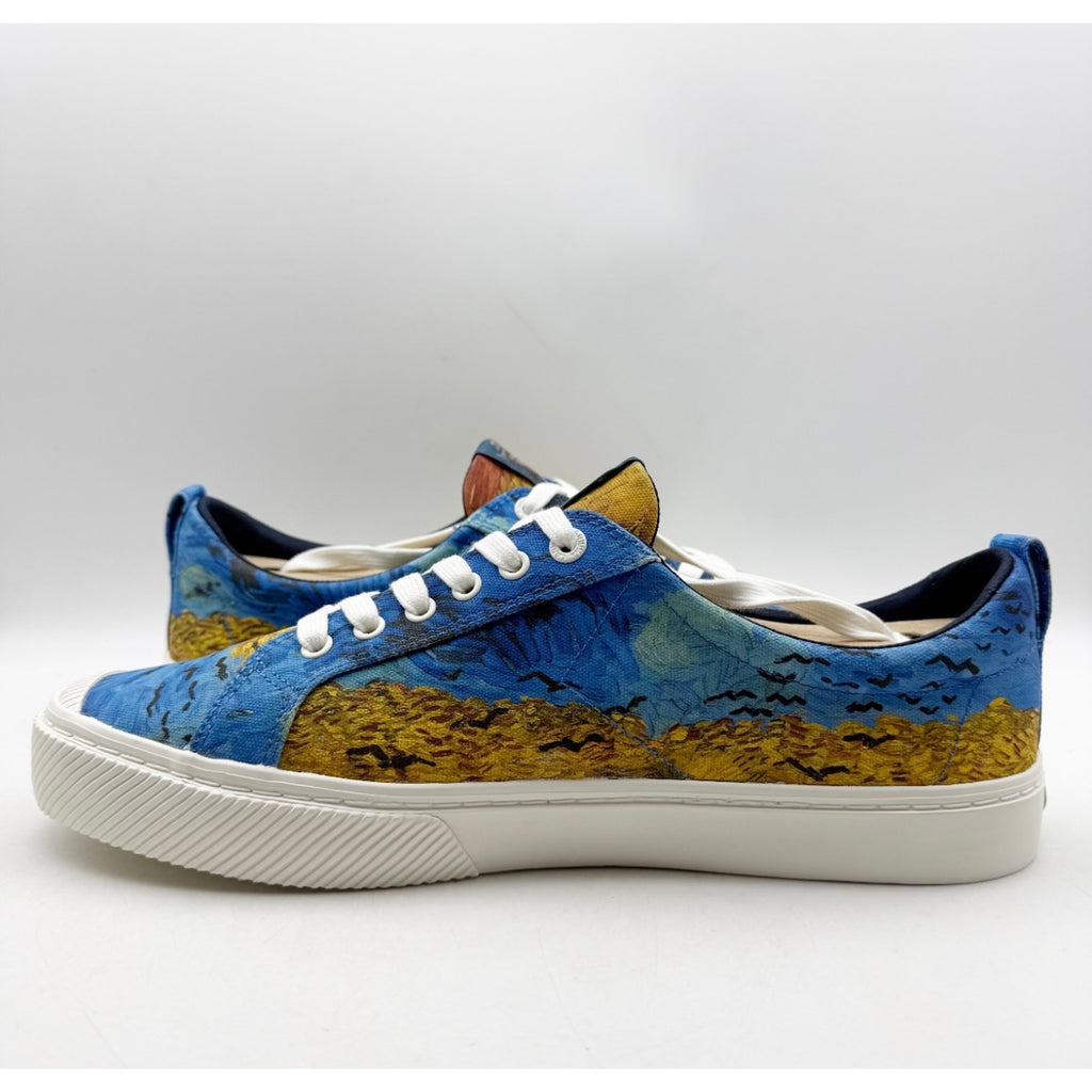 Cariuma X Van Gogh Womens VGM OCA Low Sneaker US 9 Blue Wheatfield Canvas NIB