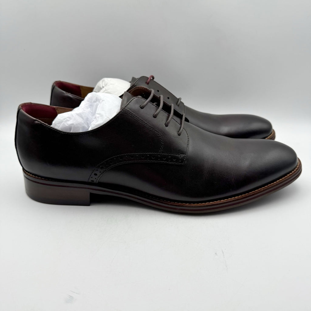JOHNSTON & MURPHY Mens Conard 2.0 Dress Shoes US 13D Mahogany Brown Leather NIB