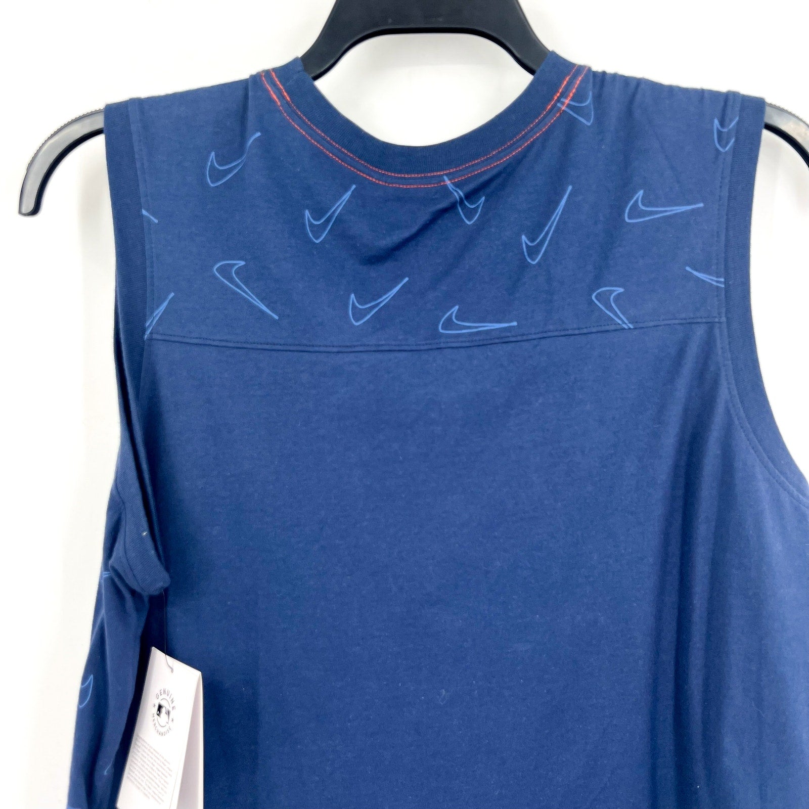 NIKE Womens Houston Astros Muscle Play Tank Top Large Navy Blue Crewneck NWT