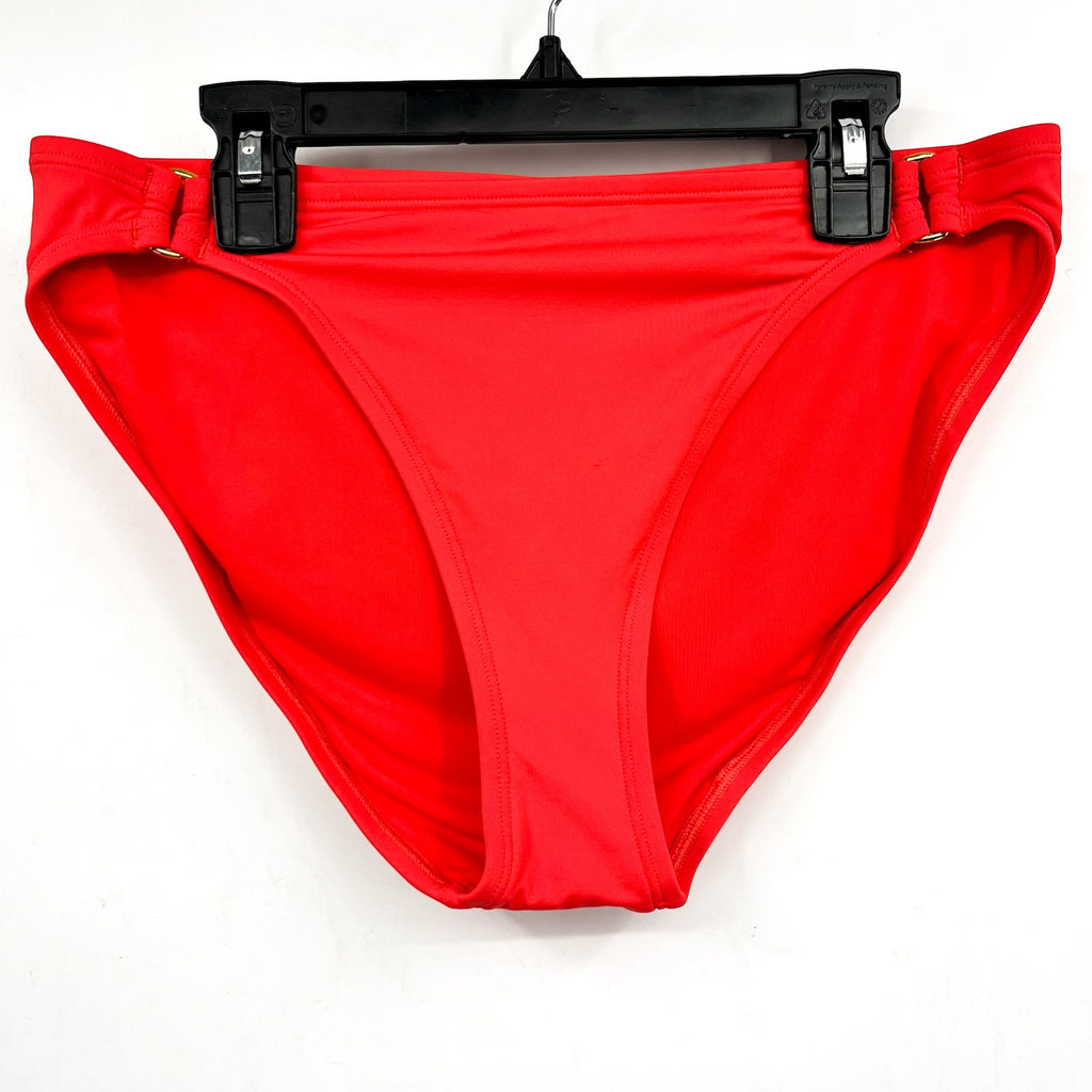 TOMMY BAHAMA Pearl Hipster Ring Bikini Bottom Medium Red Coral UPF 50+ NWOT