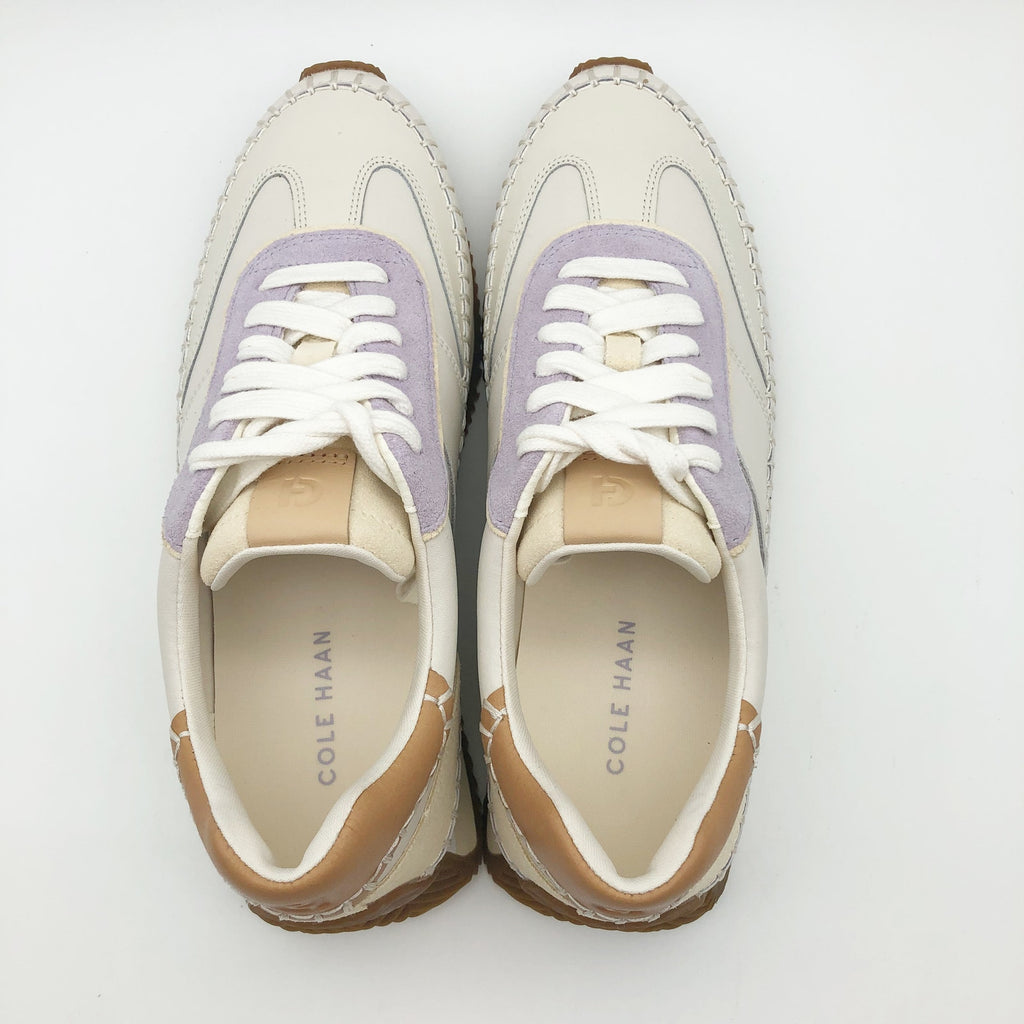 Cole Haan Womens Grandpro Premier Runners 6.5 WIDE White Purple Sneakers NIB