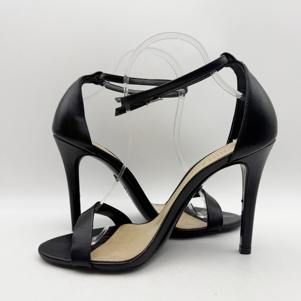 SCHUTZ Womens Cadey Lee Heeled Sandals US 8 B Black Leather NWOB