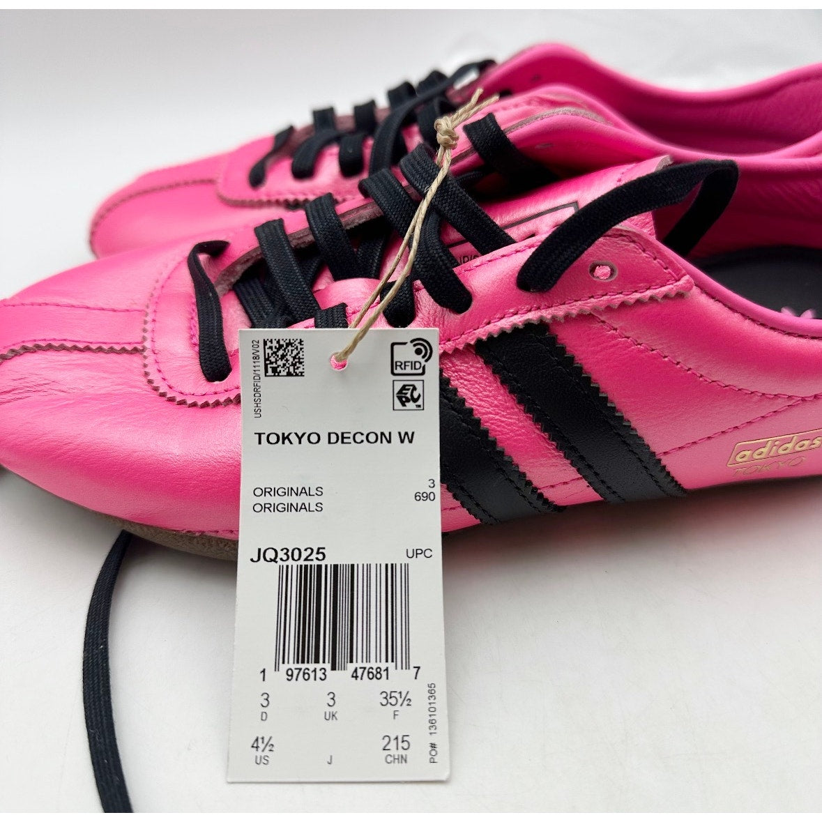 ADIDAS Tokyo Casual Sneakers Womens 4.5 EU 35.5 Pink Black NWOB