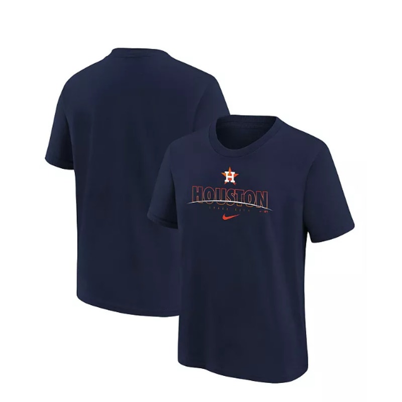 NIKE Mens Houston Astros Space City Logo TShirt Small Navy Blue Short Sleeve NWT