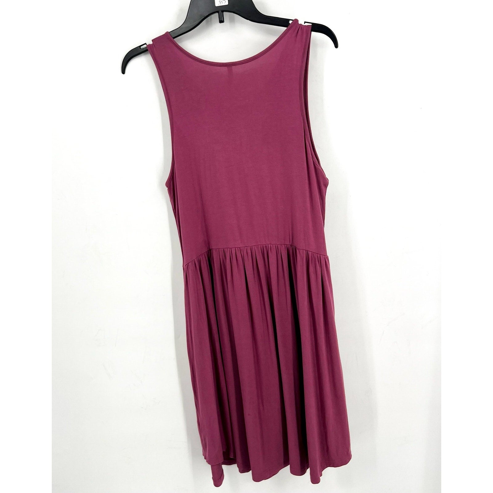 LONGYUAN Womens Stretchy Sun Tank Dress XL Purple Pockets NWOT