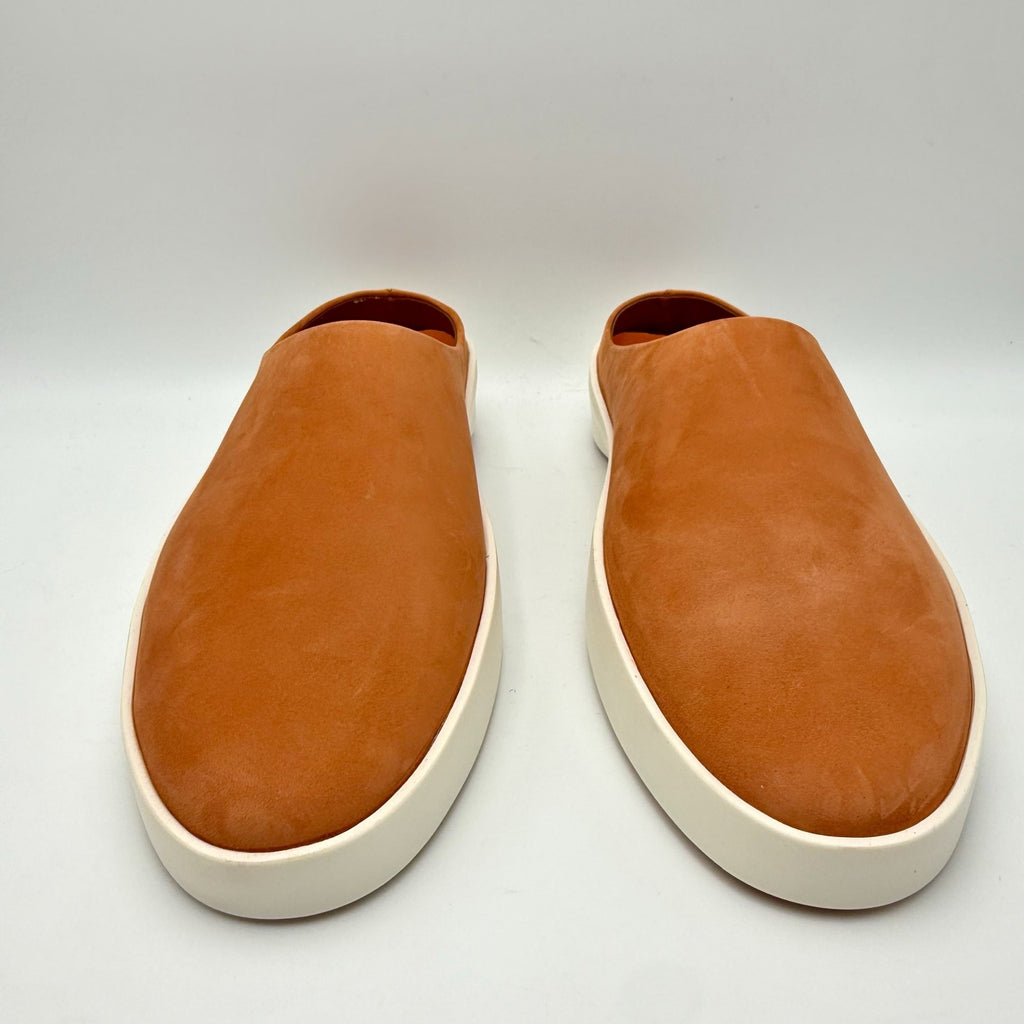 Wolf & Shepherd Cruise Mule Slip On Shoes Mens 8 Womens 10 Orange Suede NIB
