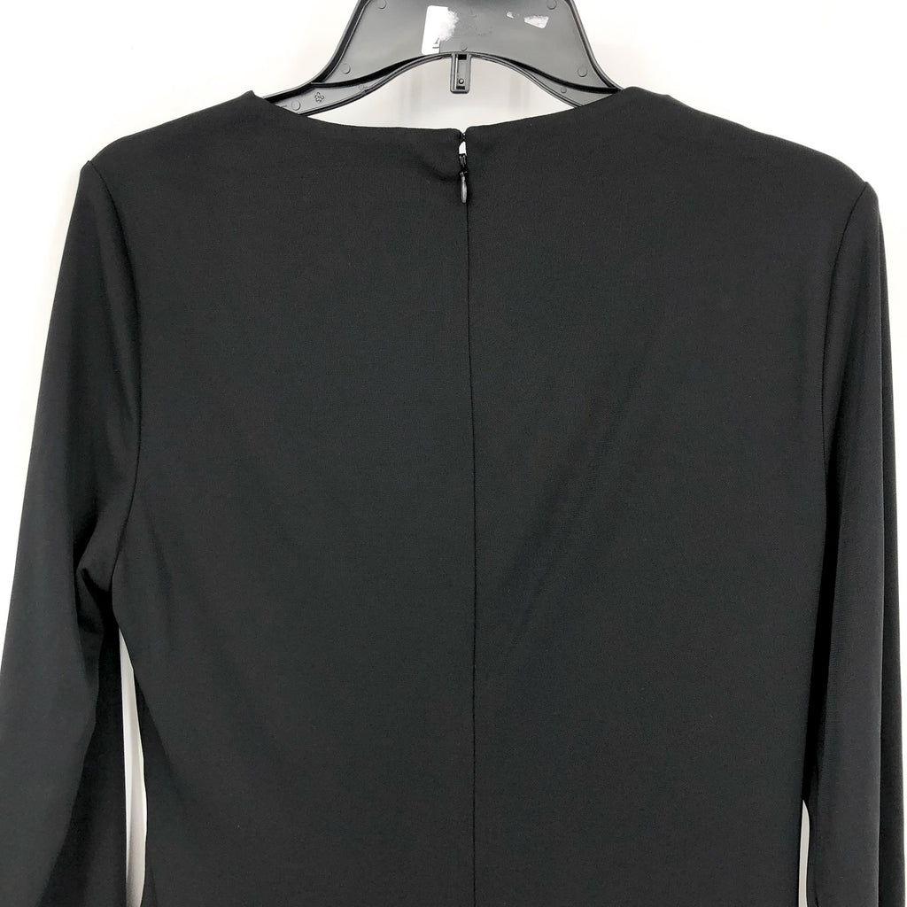 LAUREN RALPH LAUREN Women's Pleated Jersey Cocktail Dress Size 12 Black NWT