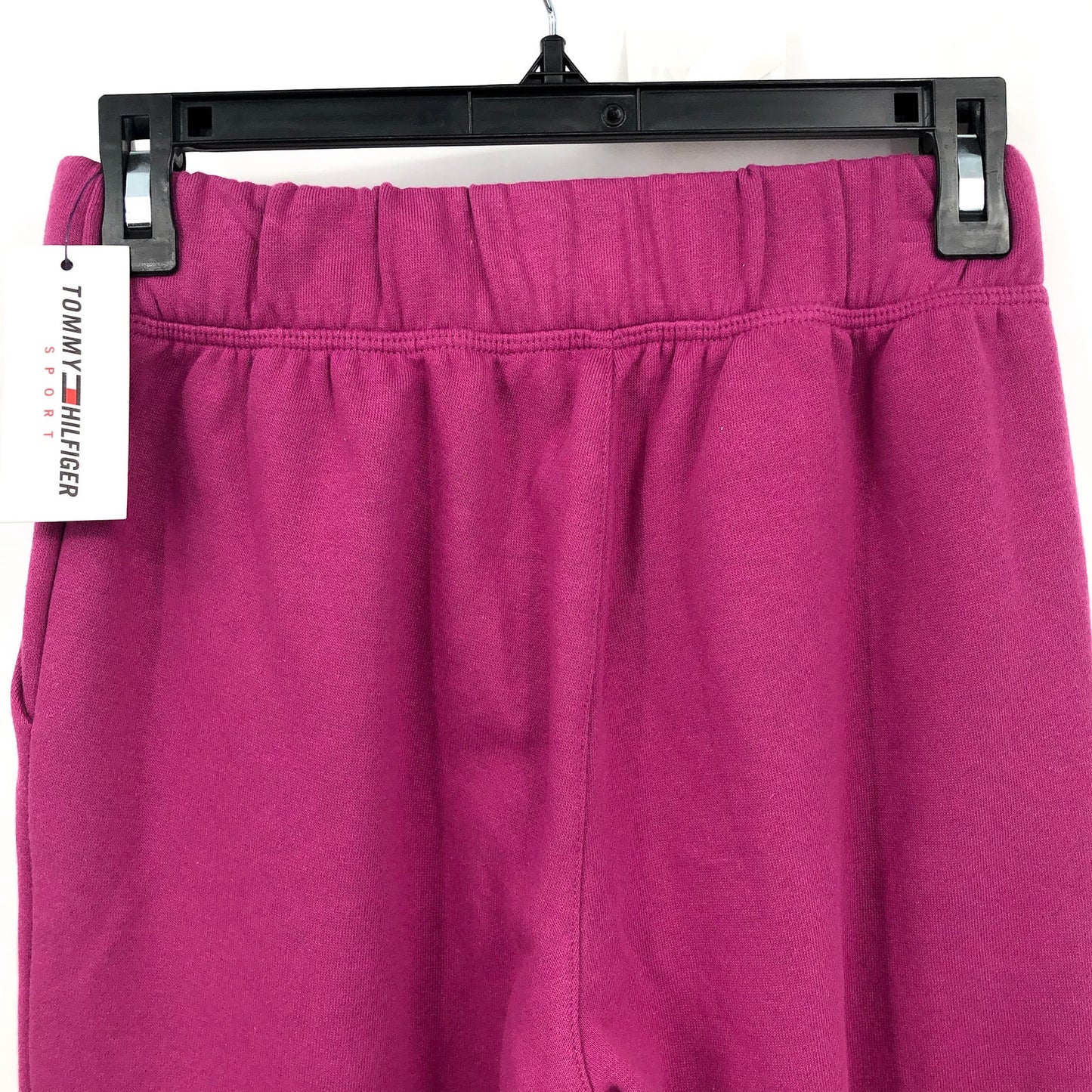 TOMMY HILFIGER Womens Sweatpants Joggers XS Pink Dahlia French Terry NWT