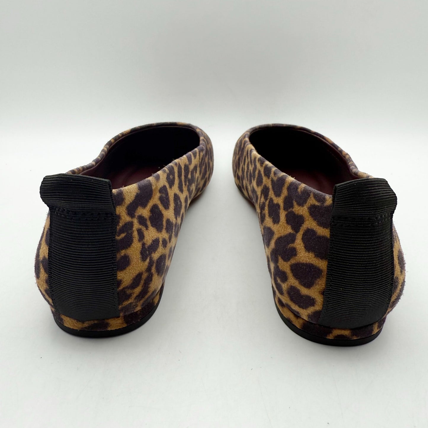 Franco Sarto Womens Vana Ballet Flat US 8 Wide EU 38.5 Brown Leopard Leather NIB