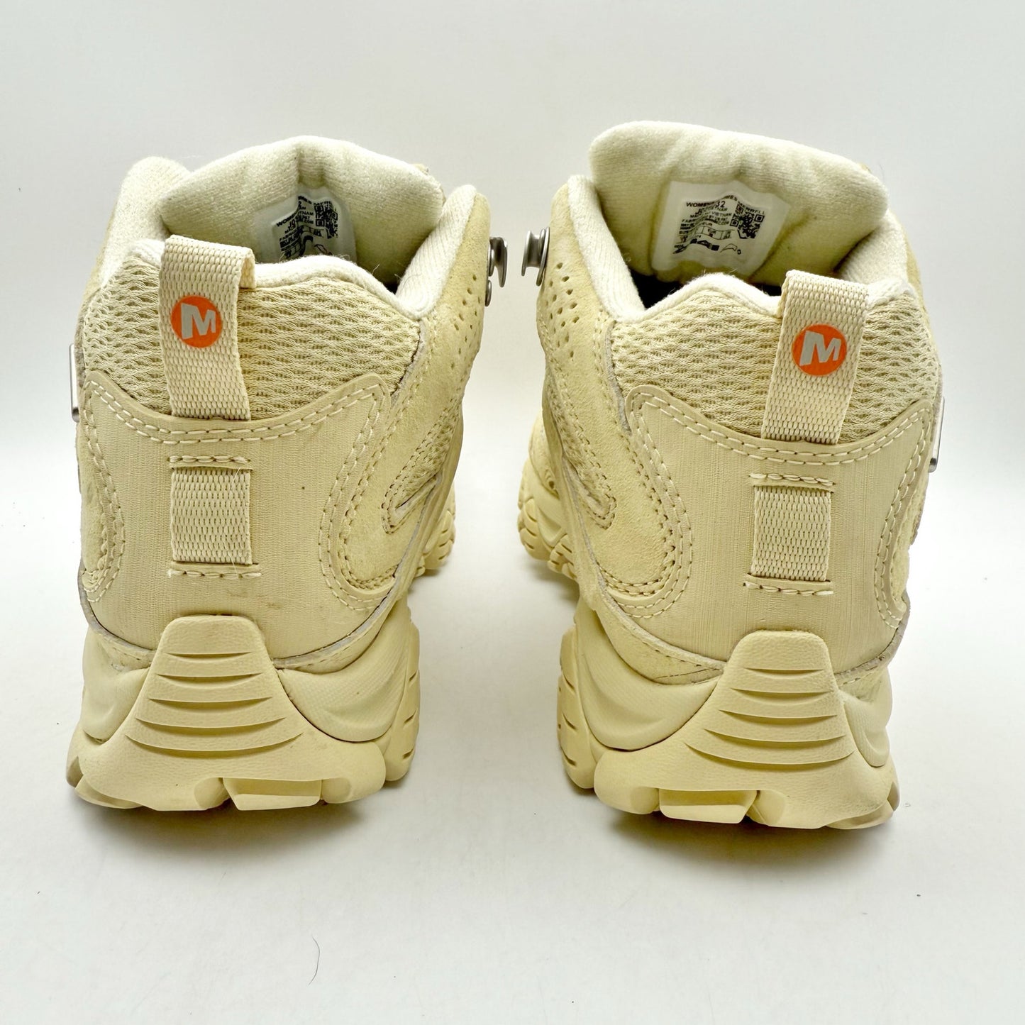 Merrell Womens Moab 3 Mid Hiking Boots US 7.5 M EU 38 Tan Yellow Waterproof NWOB