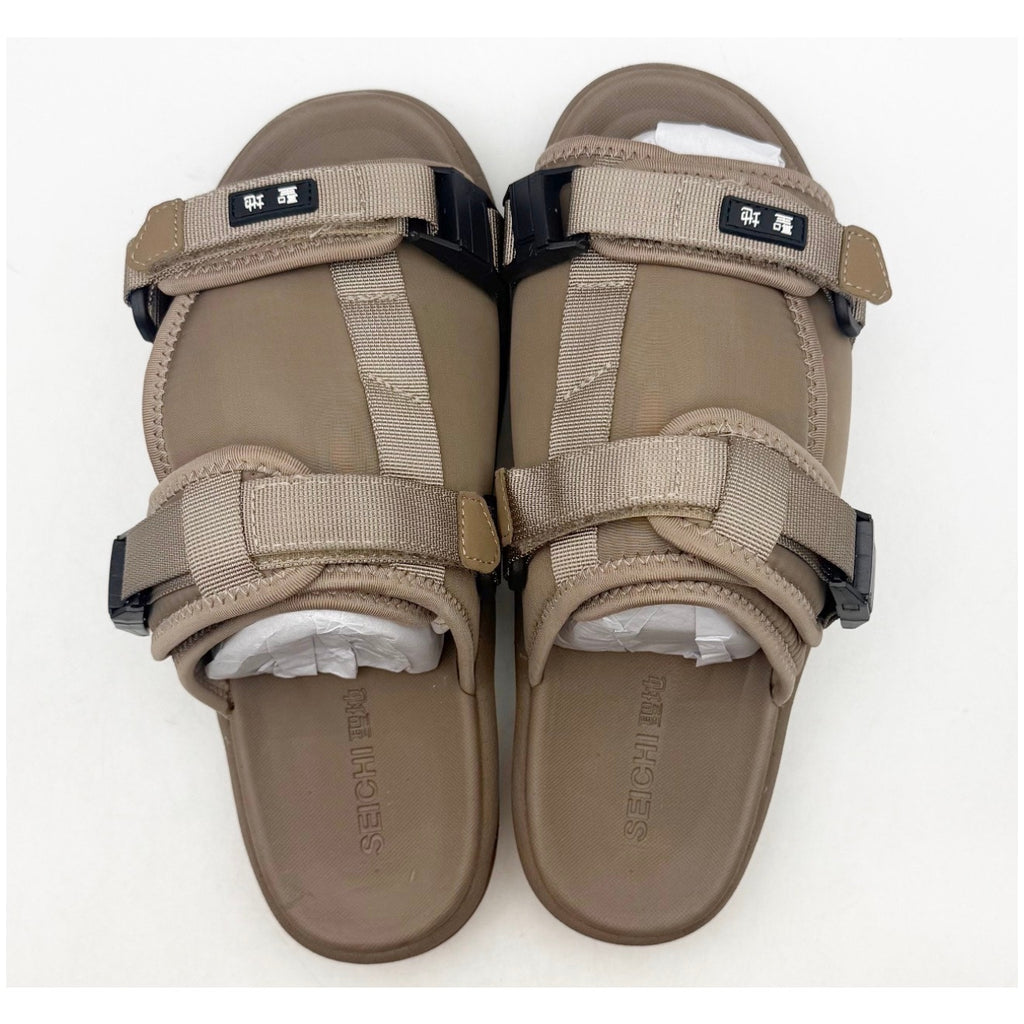 Seichi Mens Yoroi V2 Slide Sandals Size 9 EU 42 Taupe NIB