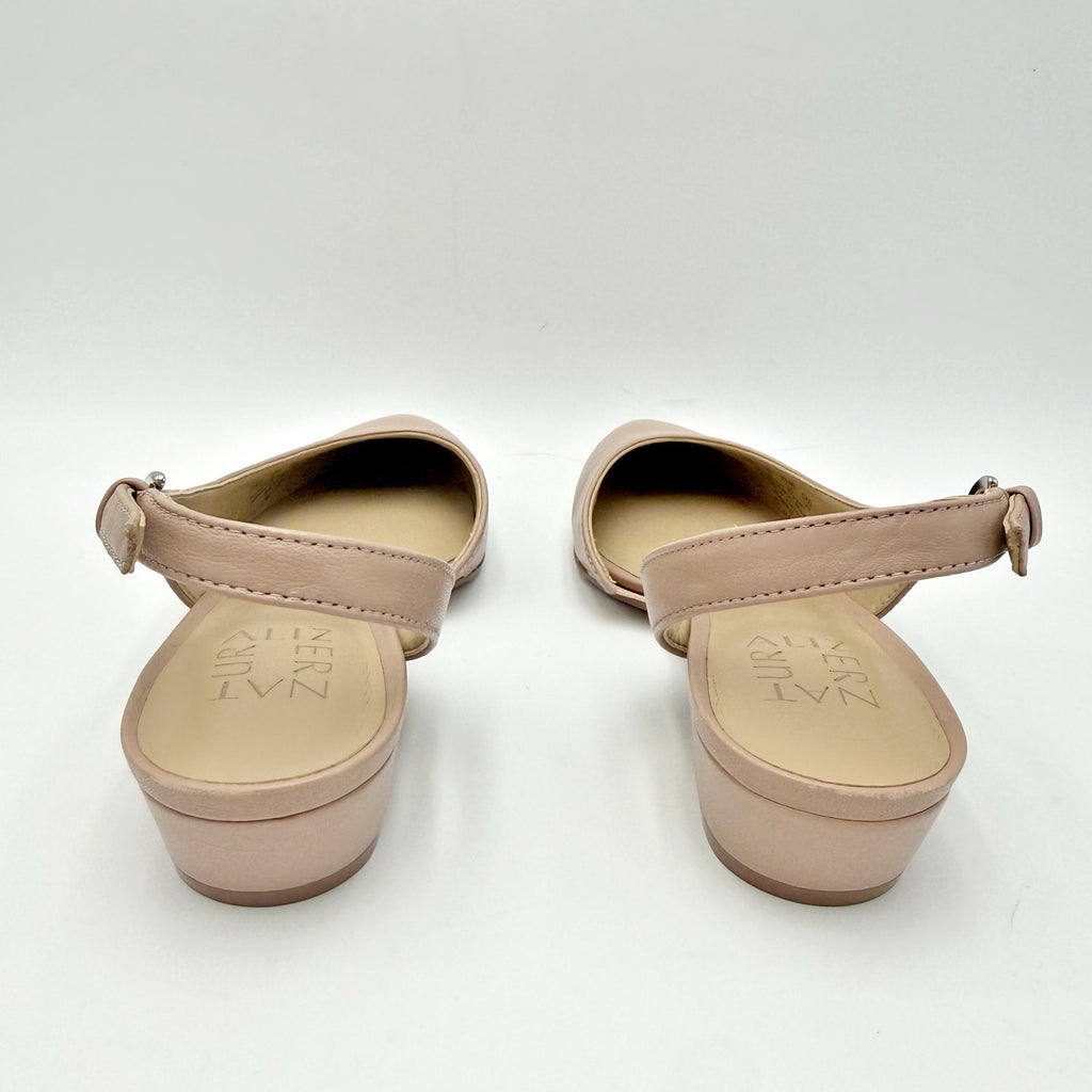 Naturalizer Womens Banks Slingback Heels Size 5 Opal Beige Leather NWOB