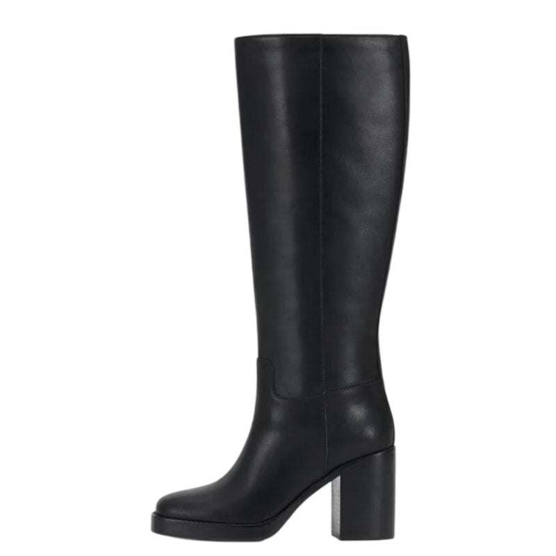 Vince Camuto Womens Gibi Knee High Boots US 8 M Narrow Calf Black Leather NWOB