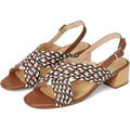 Vaneli Womens Cadmus Woven Slingback Sandals Size 7 Brown Block Heel NIB