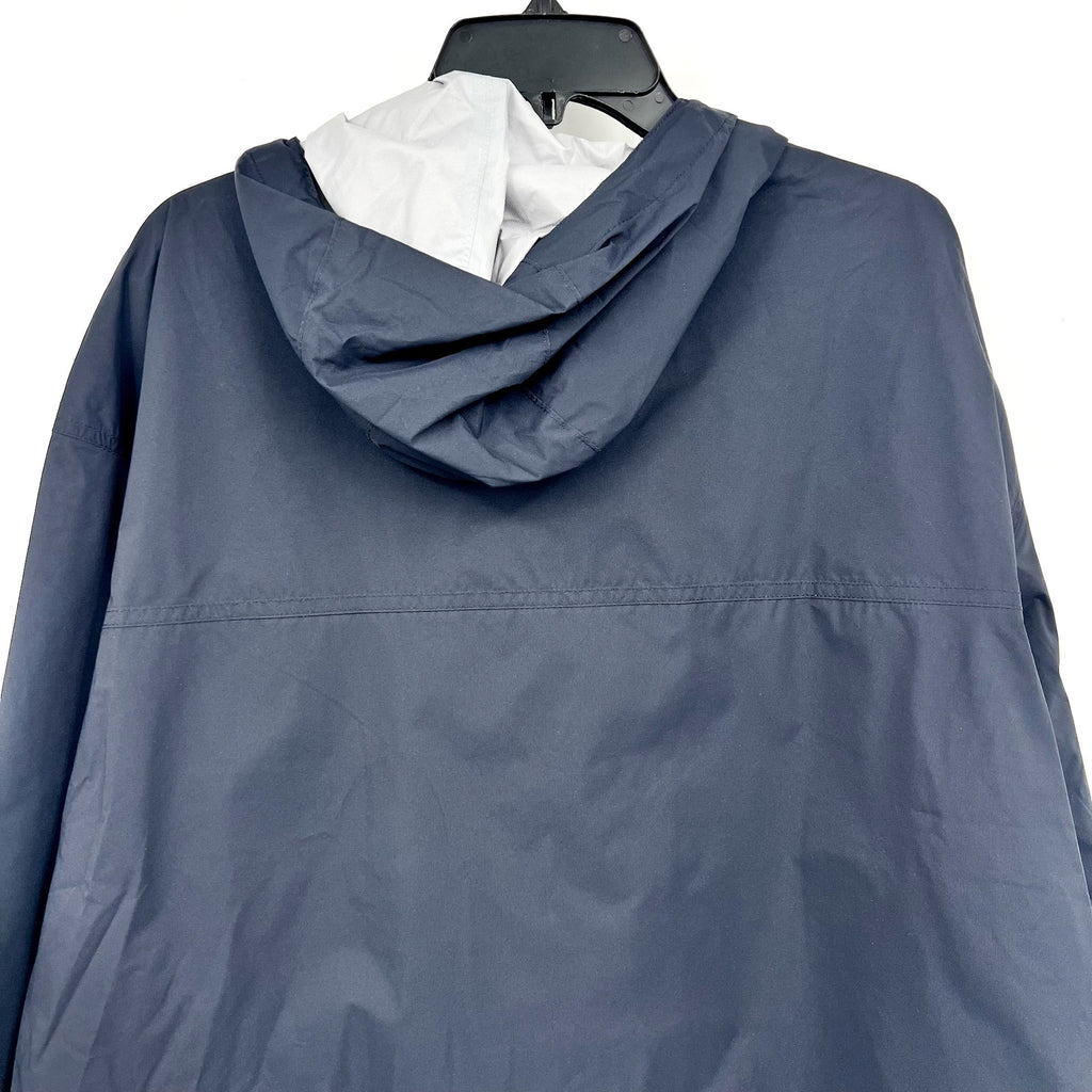 L.L. BEAN Women's Wharf Street Rain Jacket Large Reg Midnight Black Hooded NWT