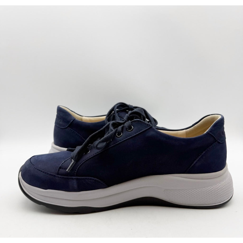 Finn Comfort Men's Casual Brandon Sneaker US 9 UK 8.5 Blue Leather Suede NWOB