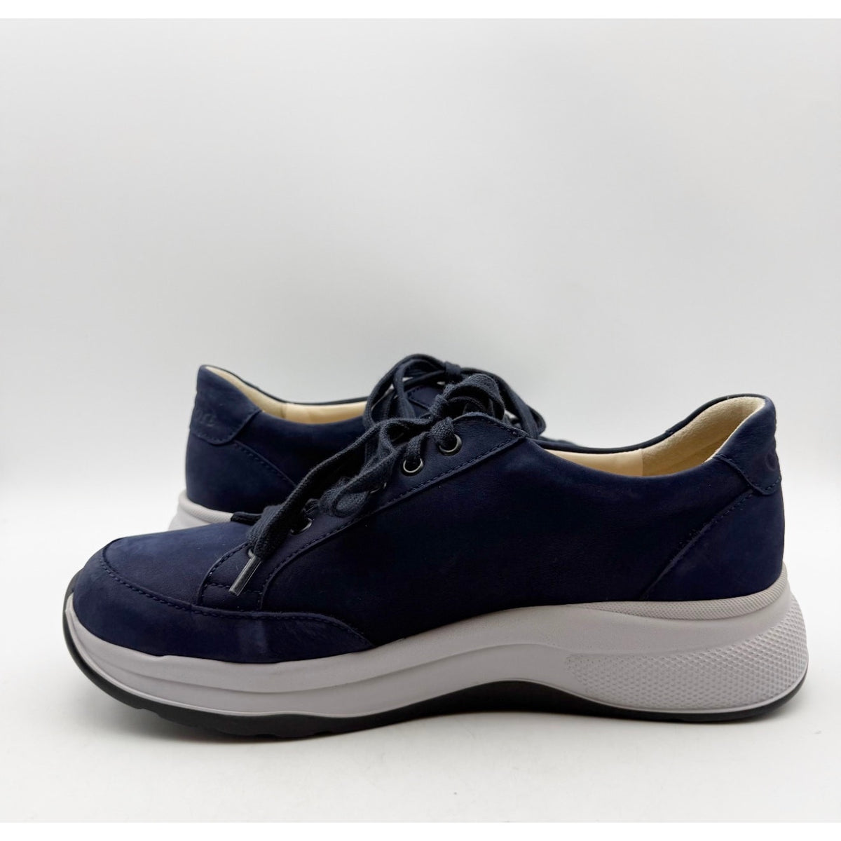 Finn Comfort Men's Casual Brandon Sneaker US 9 UK 8.5 Blue Leather Suede NWOB