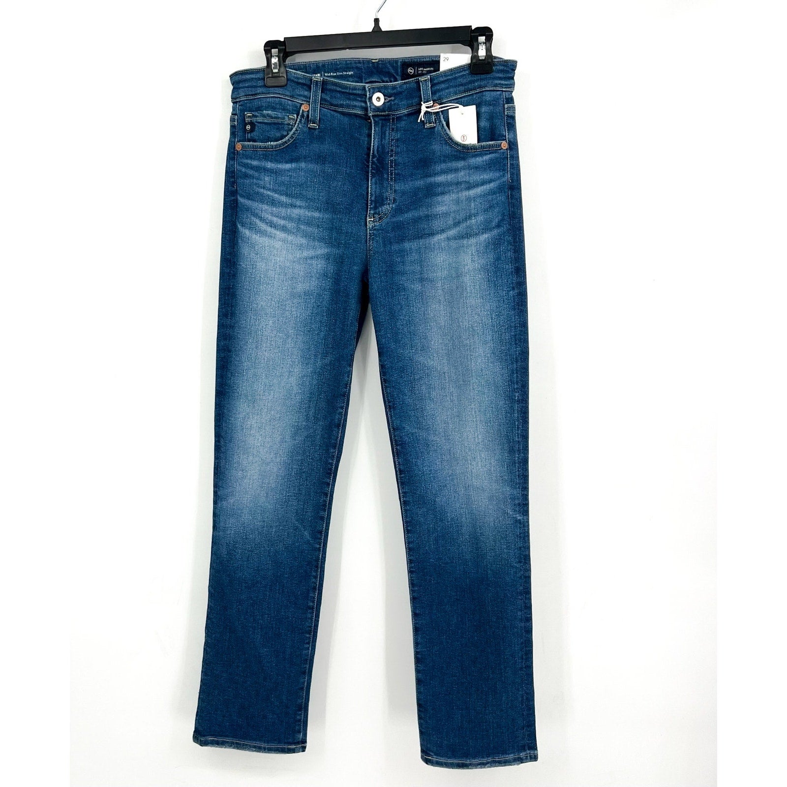 AG ADRIANO GOLDSCHMIED Womens Mari Slim Straight Jean Size 29 US 8 Oceanside NWT
