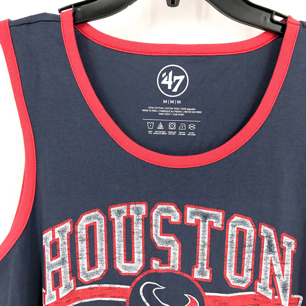 47 BRAND Men's Houston Texans Winger Franklin Tank Top Medium Atlas Blue NWT