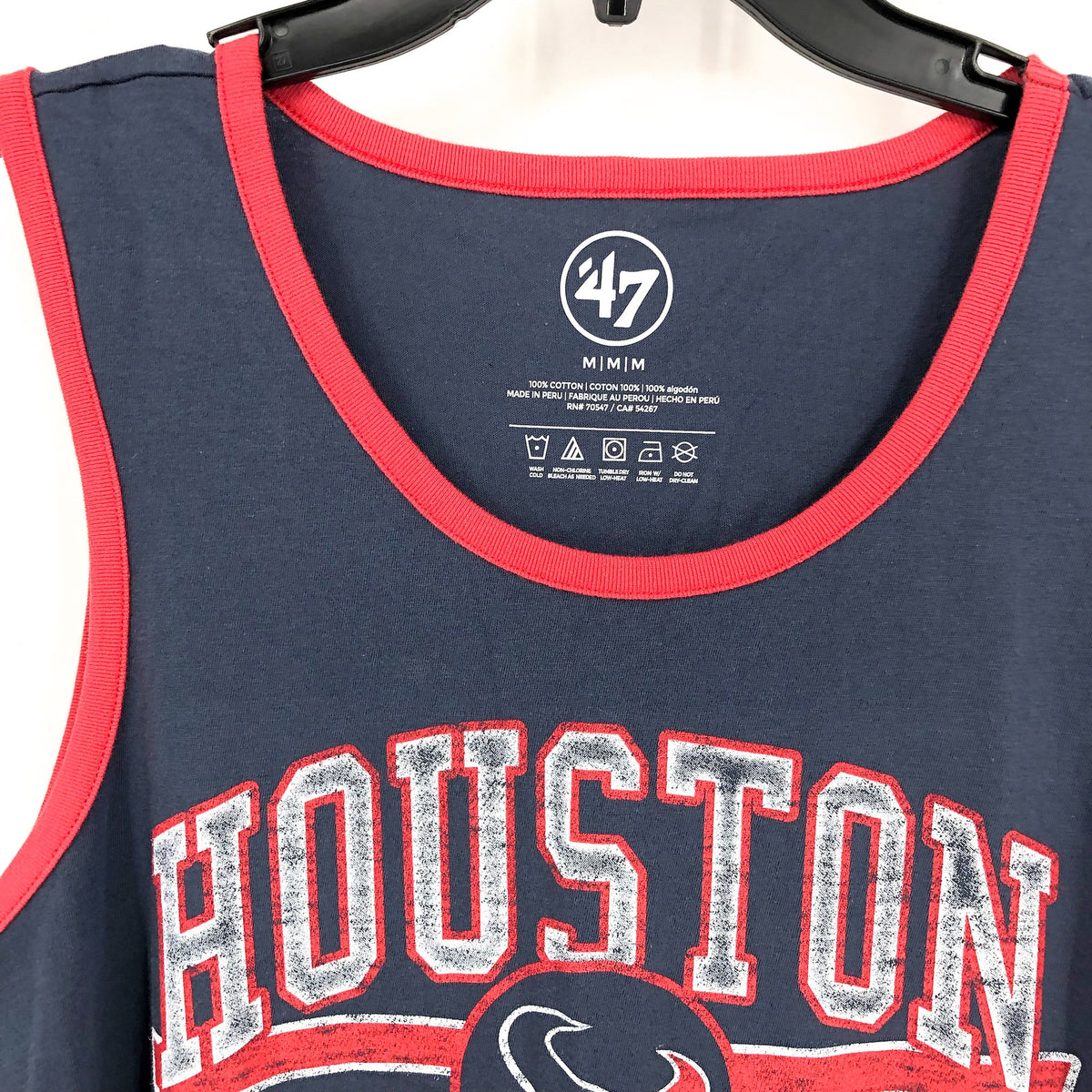 47 BRAND Men's Houston Texans Winger Franklin Tank Top Medium Atlas Blue NWT