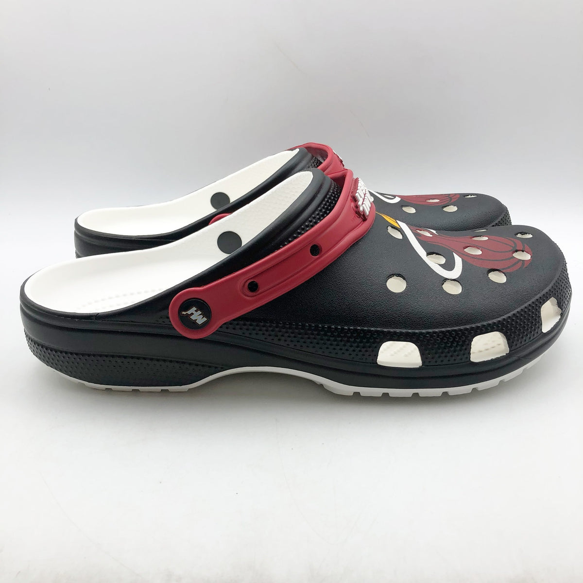 Crocs Mens NBA Miami Heat Classic Clog US 11 EU 42-43 Black Red NWT