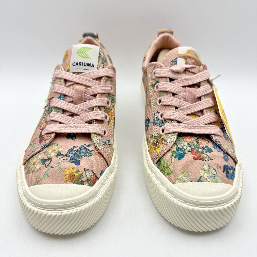 Cariuma Women VGM OCA Low Jubilee 50 Sneaker US 6.5 Pink Canvas Flower Print NIB