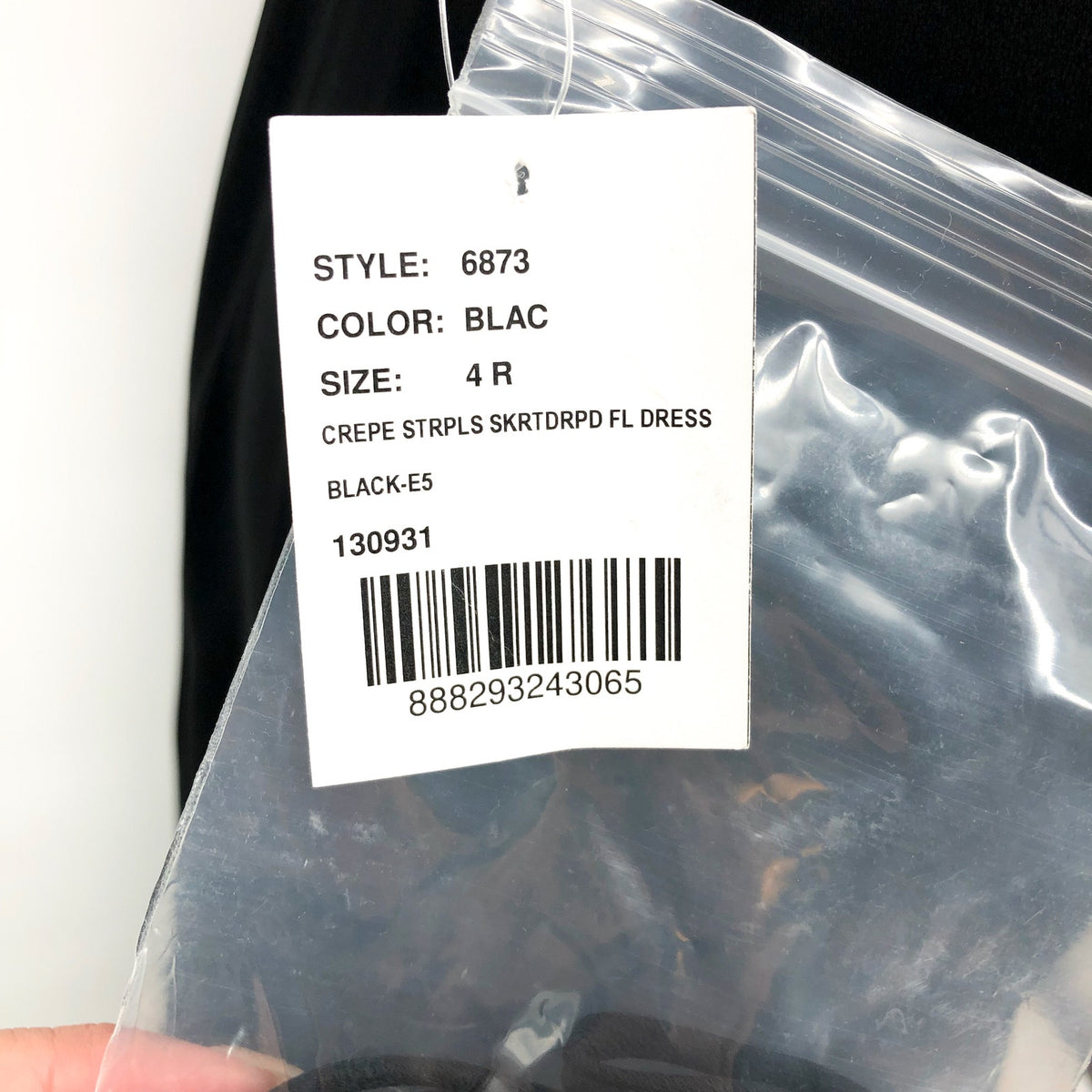 AFTER SIX Women's Strapless Wrap Trumpet Dress Size 4 Black 6873 Formal NWT