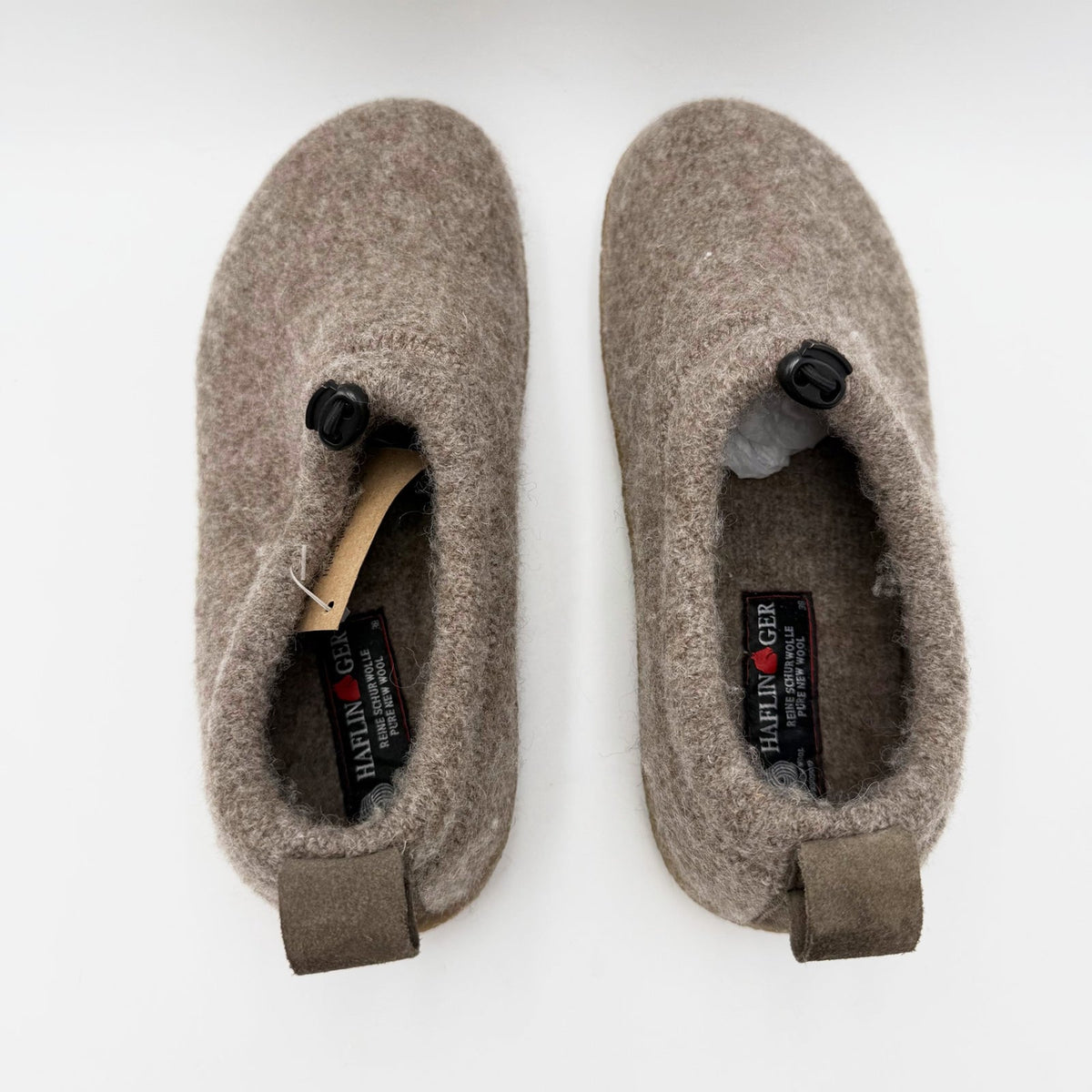 Haflinger Womens Guido Wool Felt Slippers Size 7 EU 38 Brown Tan NWT