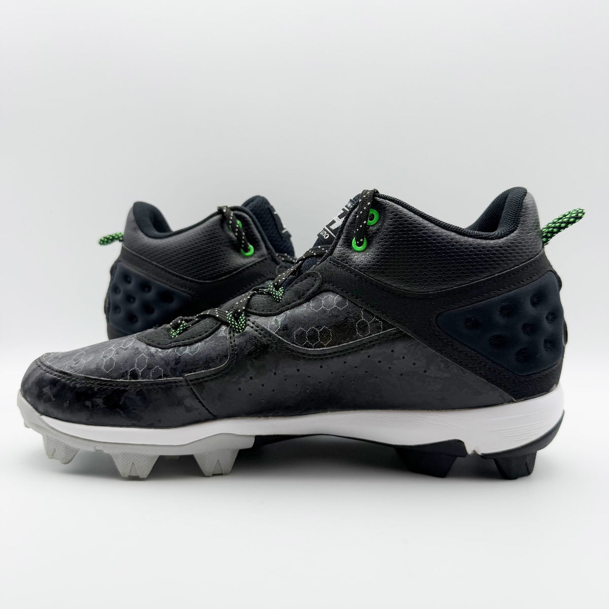 Under Armour Mens Bryce Harper 8 Mid RM Baseball Cleats Size 13 Black Green NWOB
