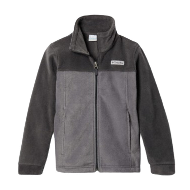 COLUMBIA Youth Steens Mountain II Fleece Jacket Small City Grey/Shark NWOT
