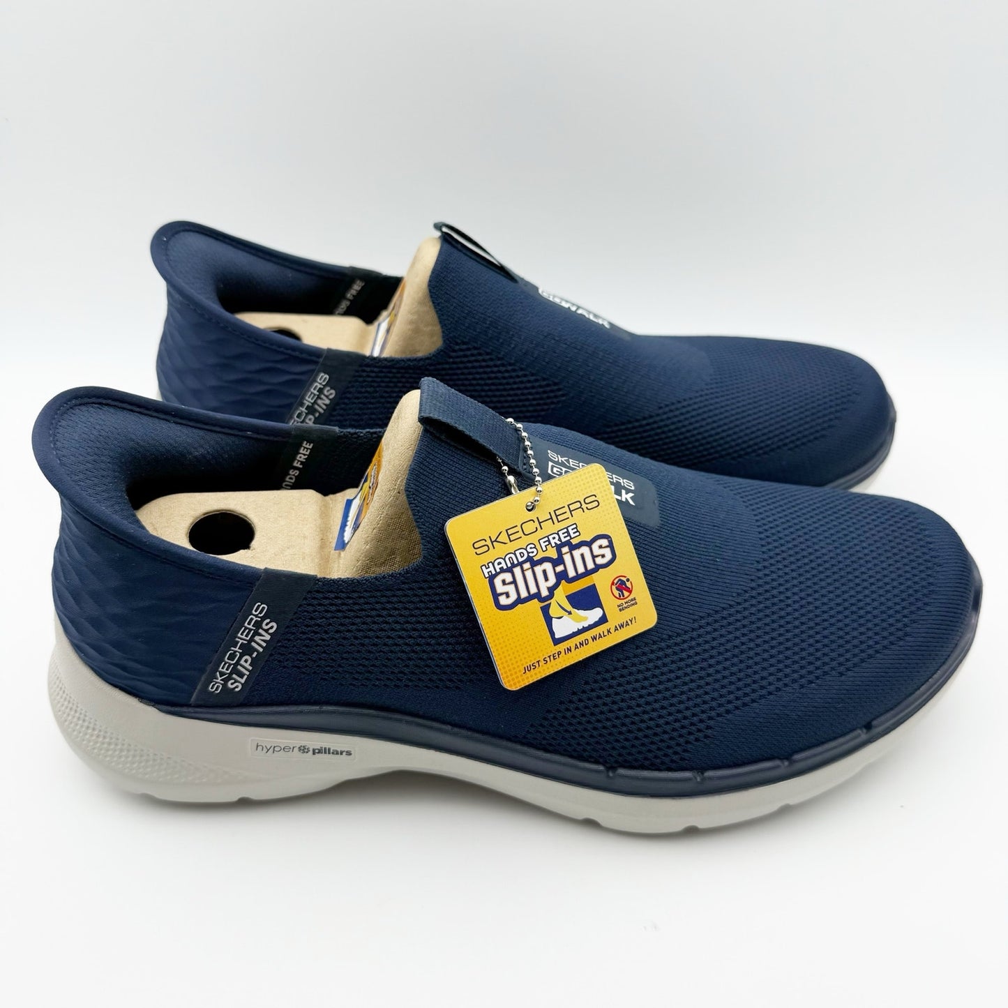 Skechers Mens Go Walk 6 Slip-ins Sneakers 10 Extra Wide Fit Navy Blue NIB