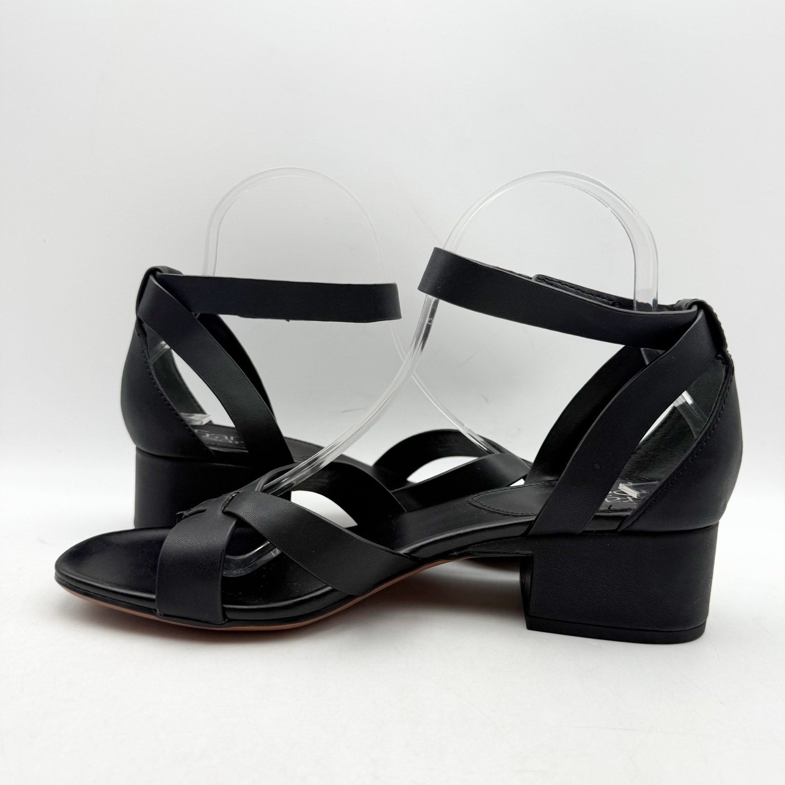 Franco Sarto Womens Nyah Heeled Sandals Size 8.5 M EU 39 Black NWOB