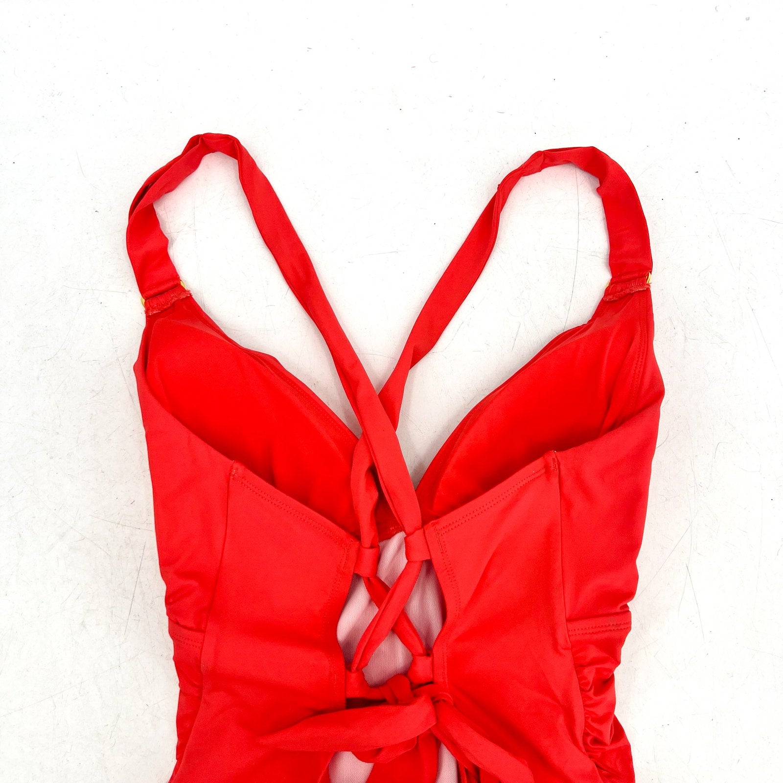 TOMMY BAHAMA Novelty Pearl One Piece Swimsuit Size 8 Pink Coral V neck NWT
