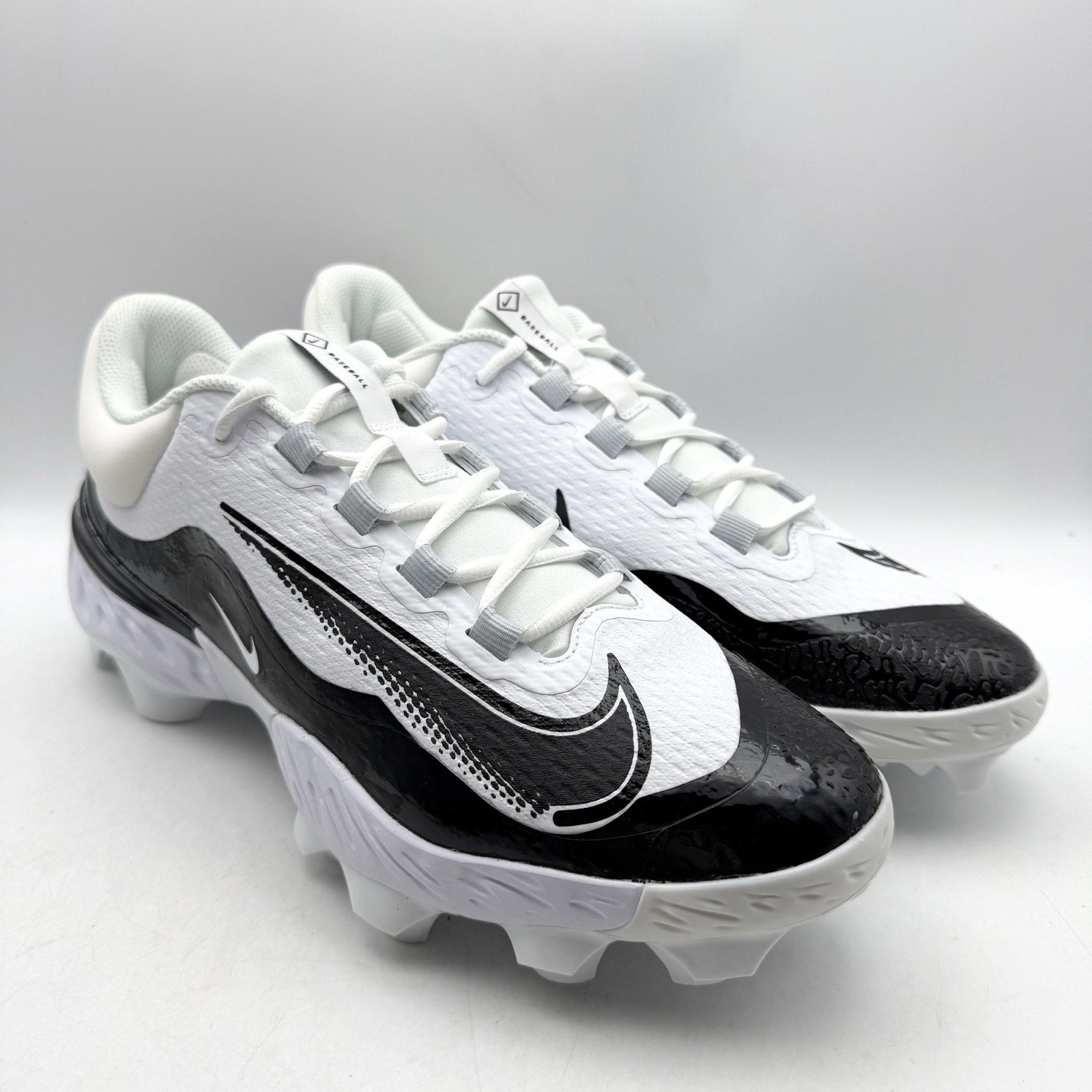 Nike MENS 10.5- Alpha Huarache Elite 4 Low MCS Baseball Cleats White FD6255 NWOB