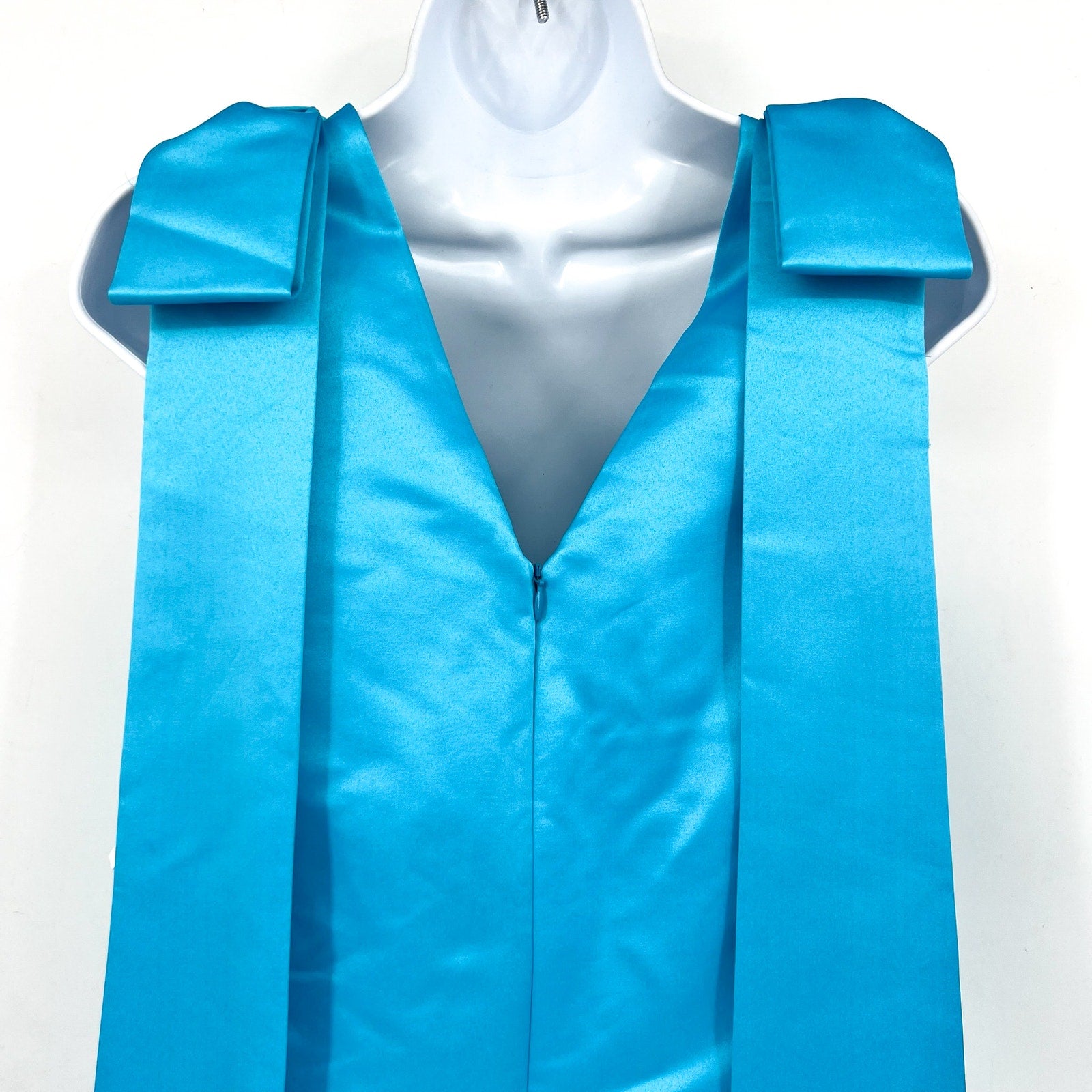 Trina Turk Womens Priscilla Shift Dress Size 2 Blue Satin Sleeveless NWT