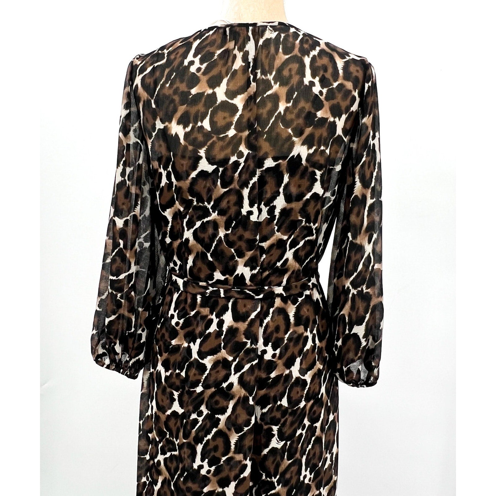 TRINA TURK Women's Shalina Tie-Waist Maxi Dress Small Lampoul Leopard NWT