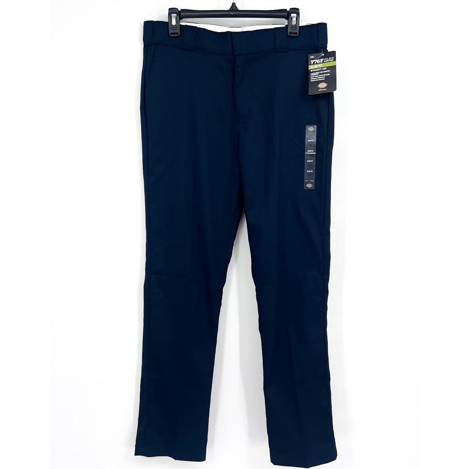 DICKIES Women's FLEX Original Fit Work Pants Size 10 Navy Blue Stretch Twill NWT