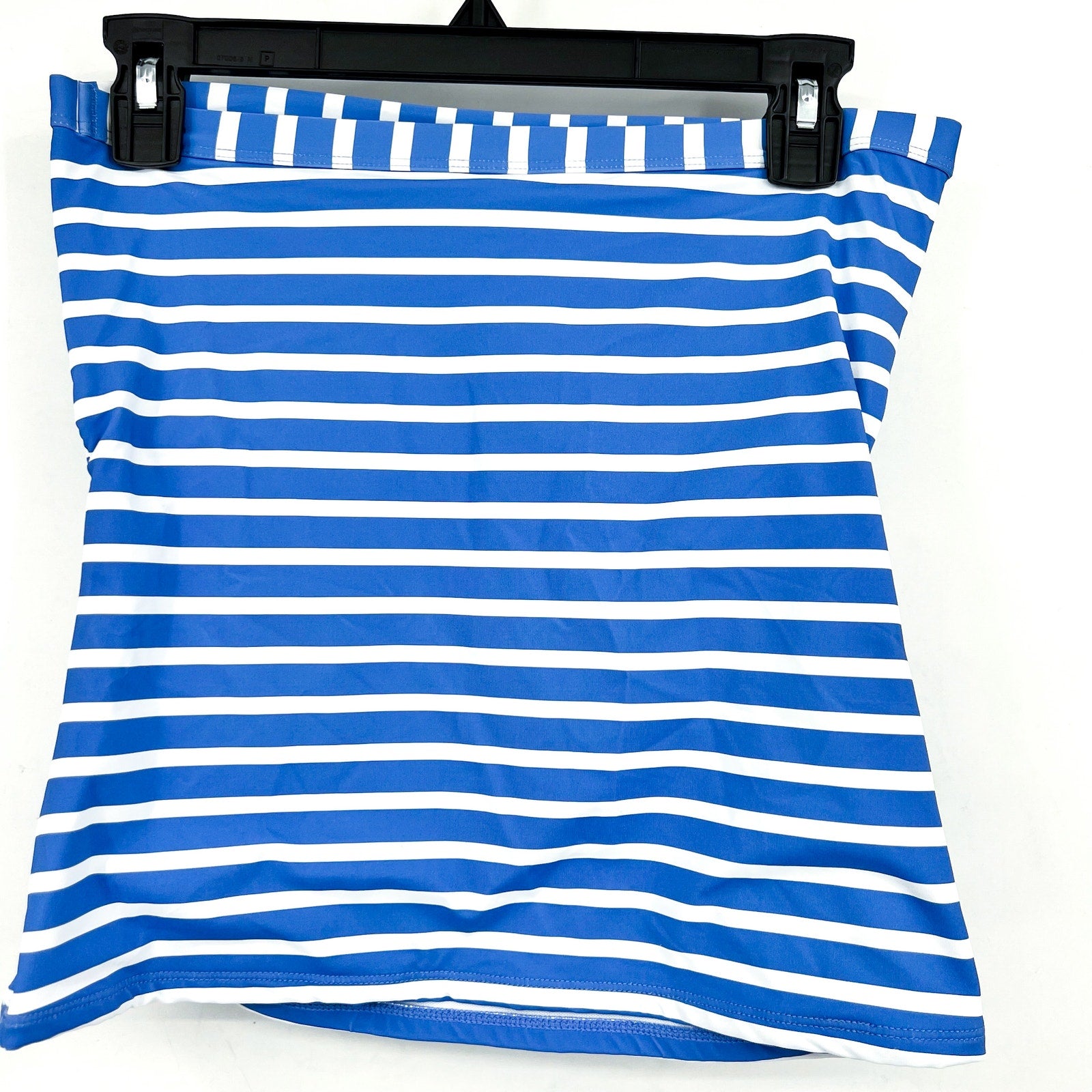TOMMY BAHAMA Coastline Stripe Bandeau Tankini Top Small Blue White NWOT
